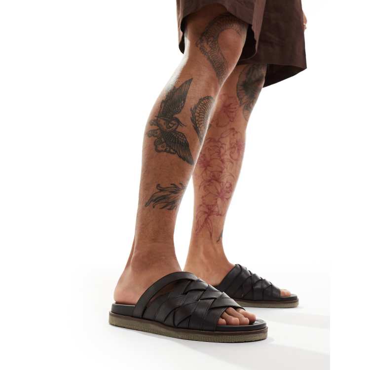 靴 COS THE LEATHER WRAP SANDALS Dark Brown COS The Leather Wrap Sandals | endource