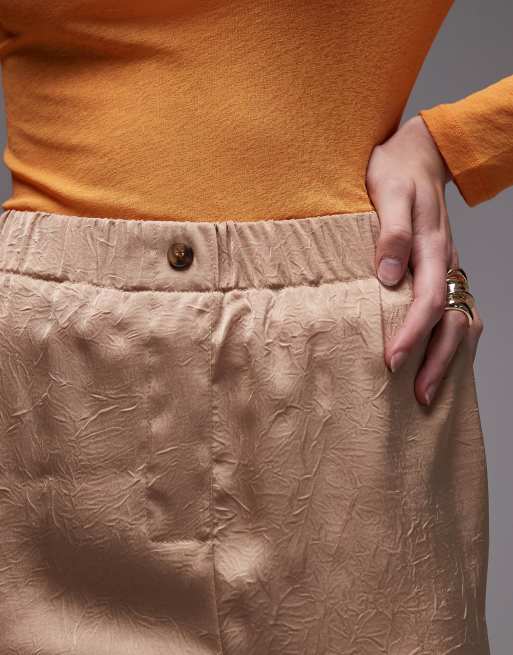 ASOS DESIGN - Crushed satijnen midi rok in brons, 5 van 5