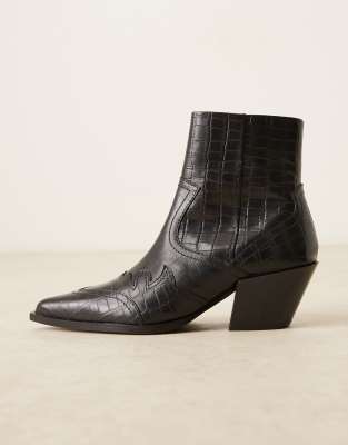 Asos Design Cuban Boots In Black