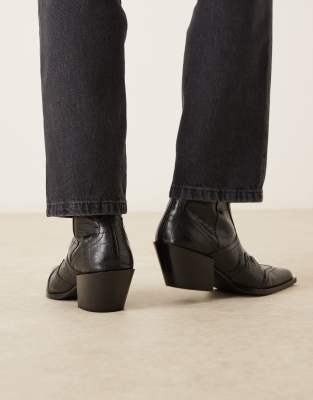 Asos Design Cuban Boots In Black