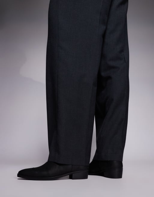 ASOS DESIGN cuban boots in distressed black leather, 4 of 4