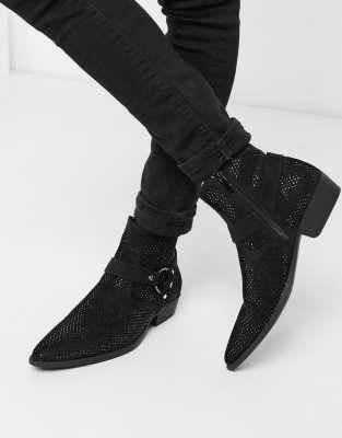 asos black suede chelsea boots