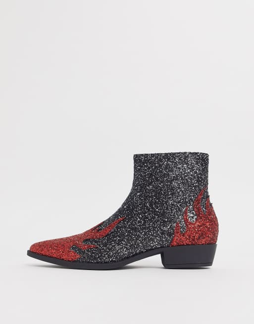 Asos glitter hot sale boots