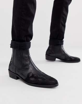 black western chelsea boots