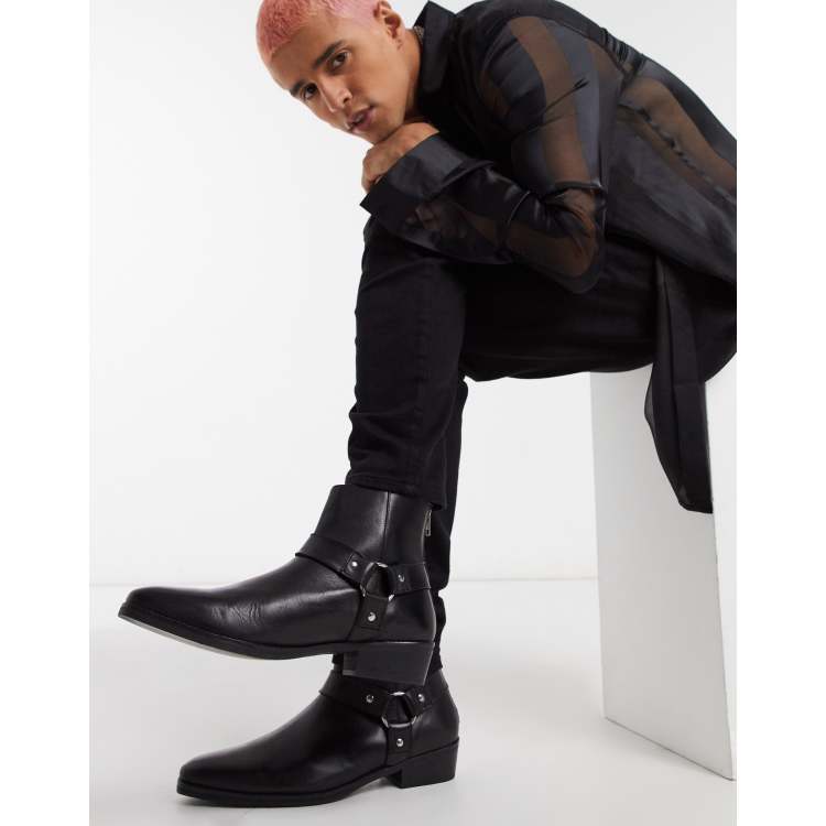 Alessandrini harness cuban hot sale heel boot