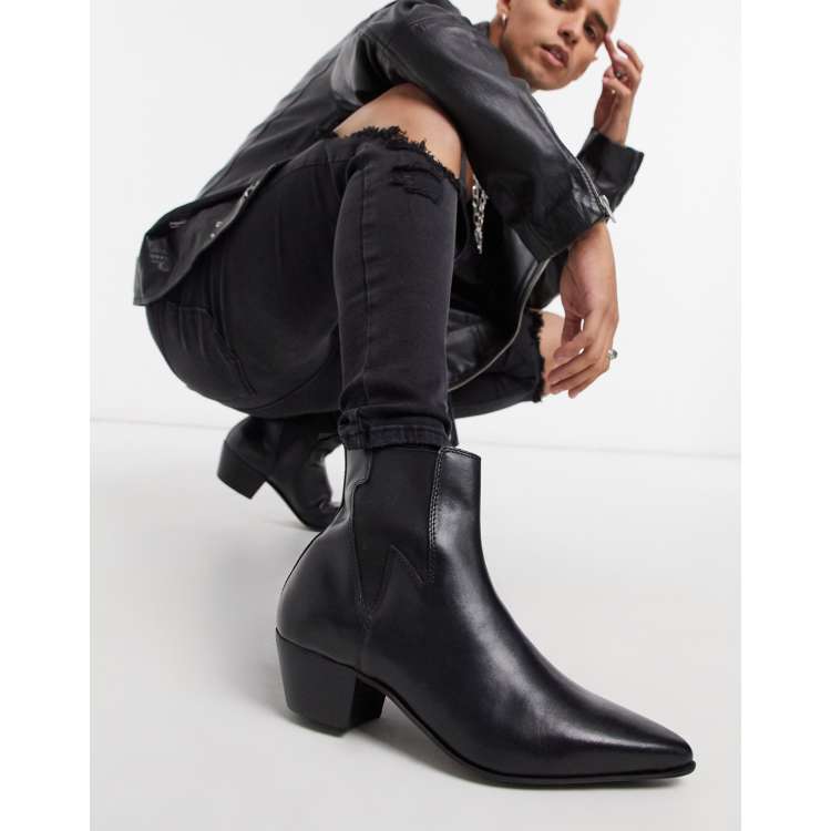 Mens cuban heel boots for sale sale