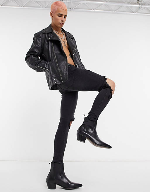 Western boot with heel in Asos Men Shoes Boots Cowboy Boots 