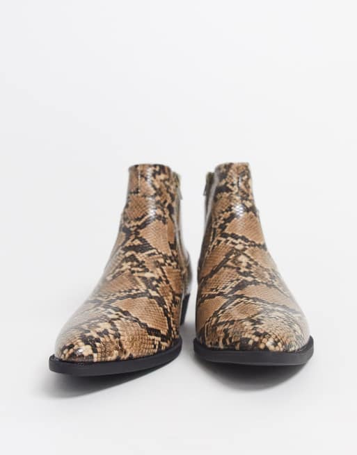 Asos 2024 snakeskin boots