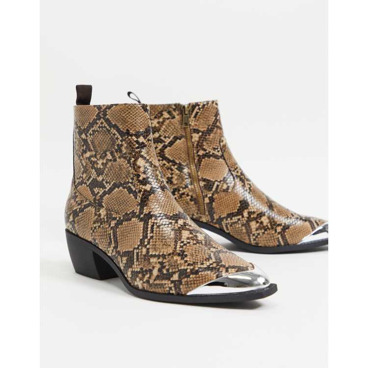 Snake print hot sale boots asos