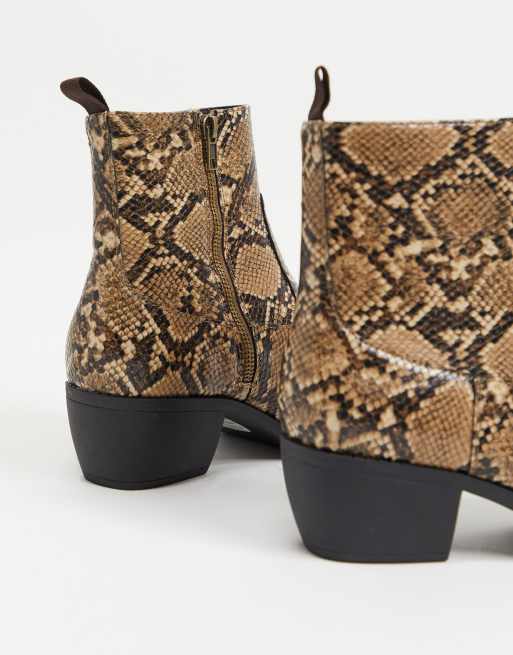 Asos snakeskin outlet boots