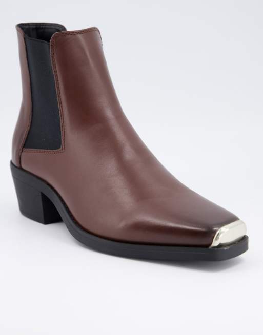 Asos brown shop chelsea boots