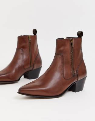 cuban heel western chelsea boots