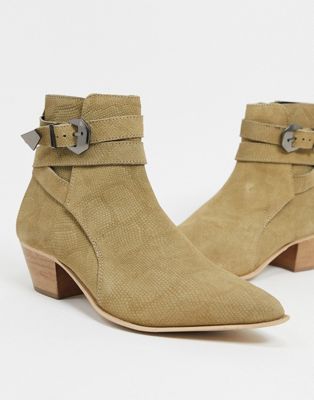 cuban heel western chelsea boots