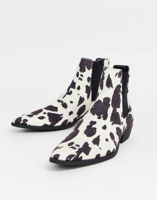 cow print boots