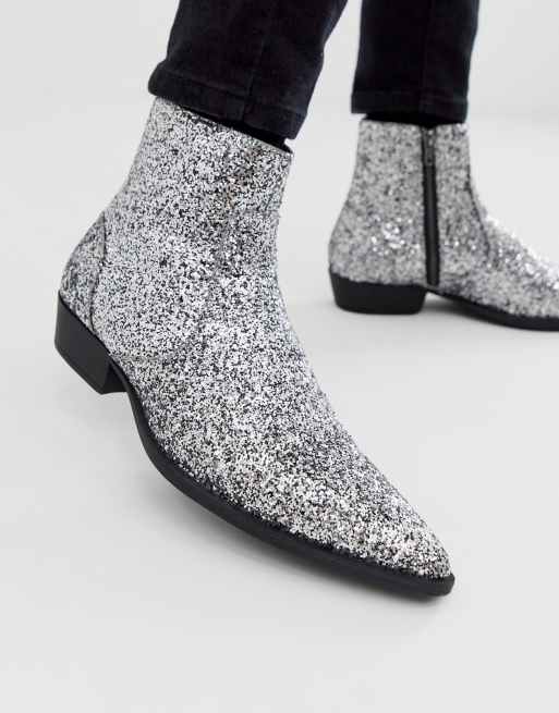 Silver chelsea 2025 boots mens