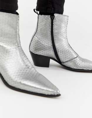 chelsea boots silver