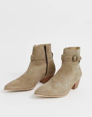 cuban heel western chelsea boots