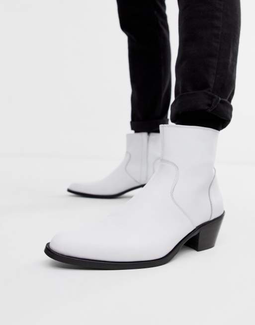 White chelsea outlet boots mens