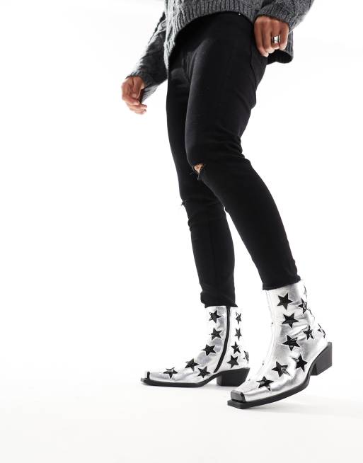 Silver boots hot sale with stars