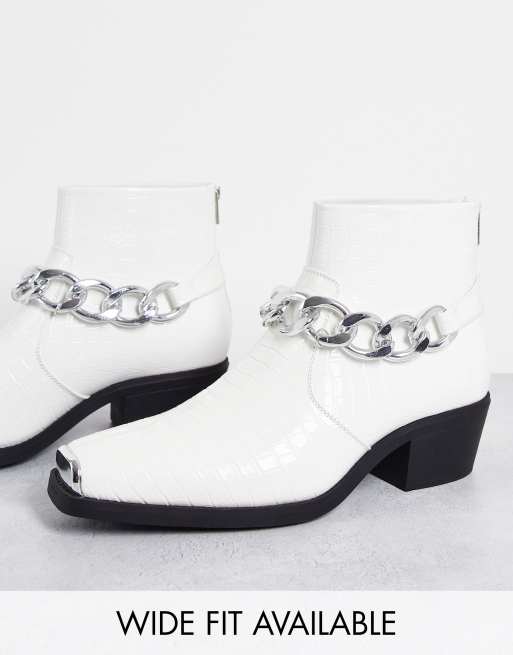 Asos hot sale white booties