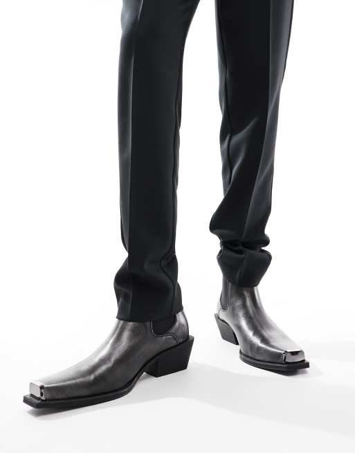 Calvin klein cuban heel on sale boots