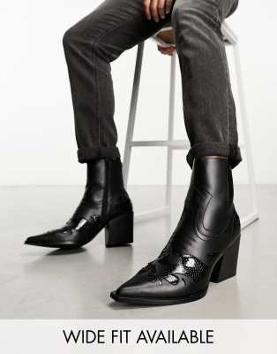asos cuban heel boots