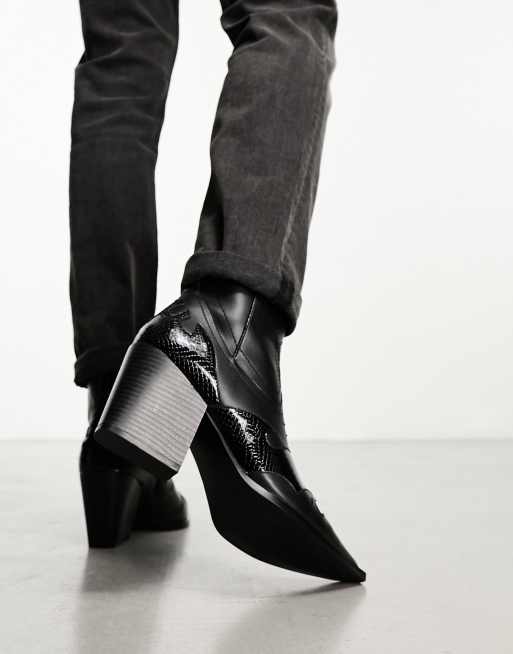 Asos cuban heel store boots