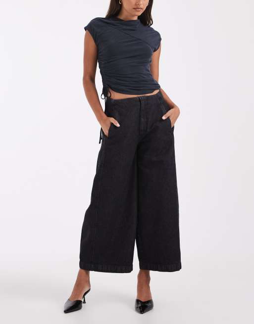 ASOS DESIGN culotte barrel noire, 2 de 5
