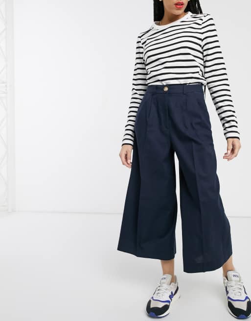 ASOS DESIGN – Culotte-byxor i linnetyg