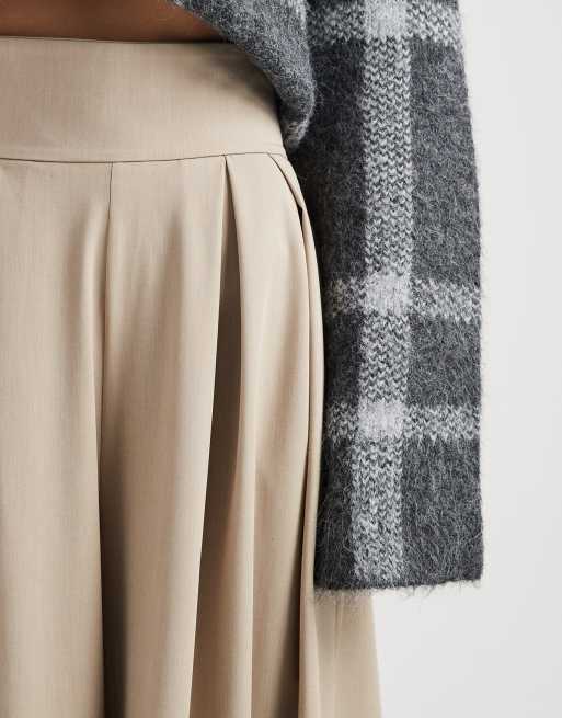 ASOS DESIGN - Culotte met extreem wijde pijpen in oesterkleur, 5 van 5