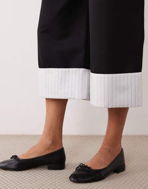 ASOS DESIGN culotte met omslag in zwart, 5 van 5