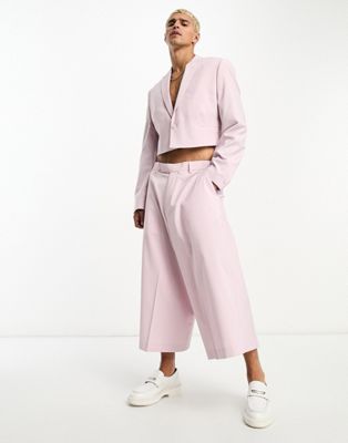 ASOS DESIGN culotte suit trousers in purple