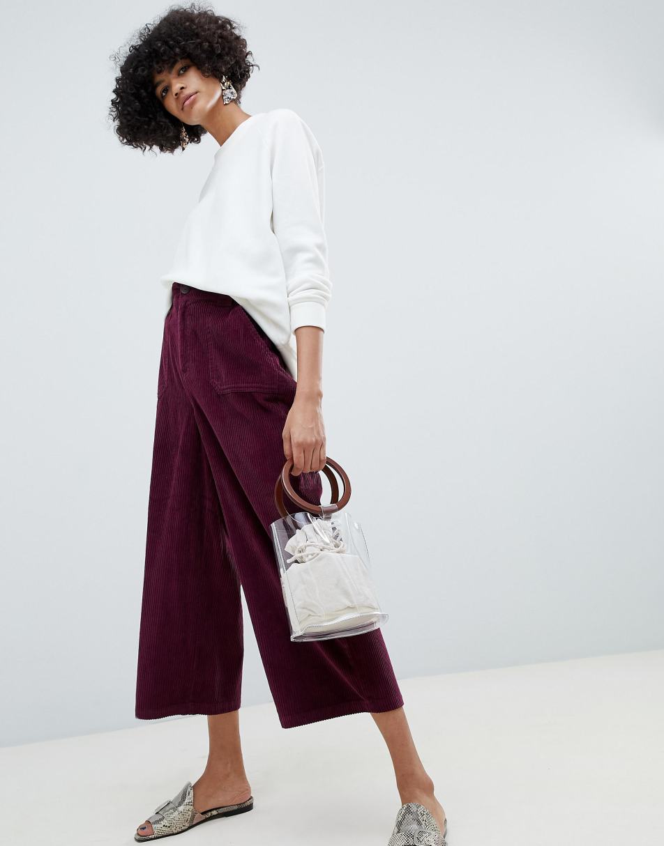 Uniqlo вельветовые брюки-кюлоты женские