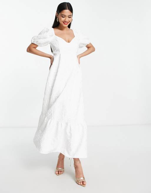 Asos white 2024 midi dress