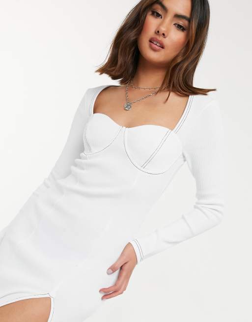 Asos ribbed dress hotsell