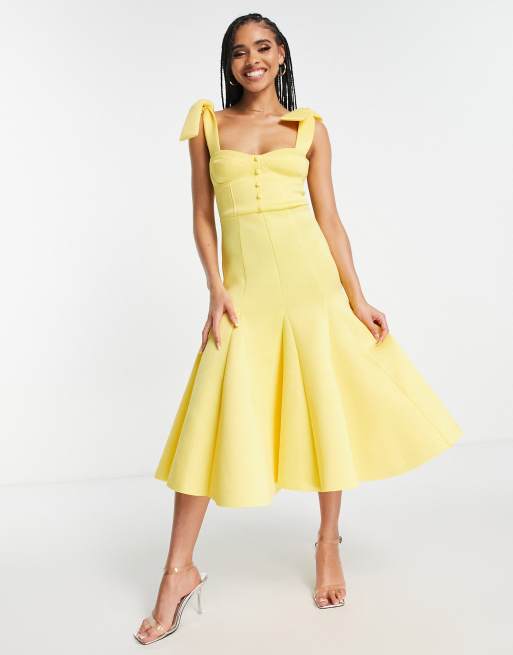 Lemon yellow shop prom dress