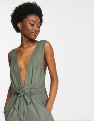 khaki romper dress