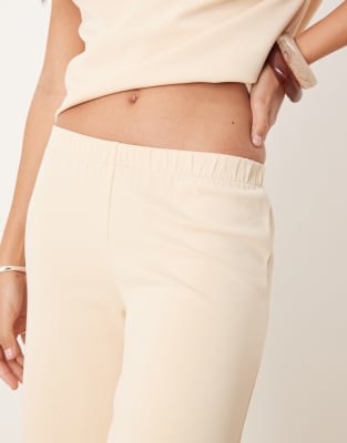 Asos Design Cupro Wide Leg Pants In White