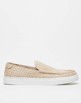  cupsole loafers in natural weave