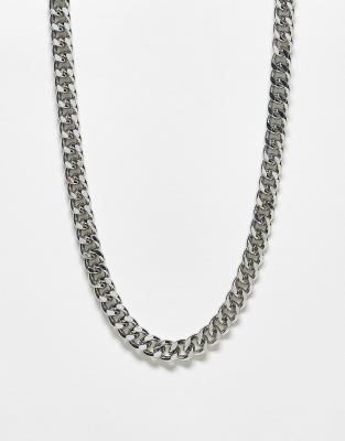 ASOS DESIGN ASOS DESIGN curb chain necklace in silver tone