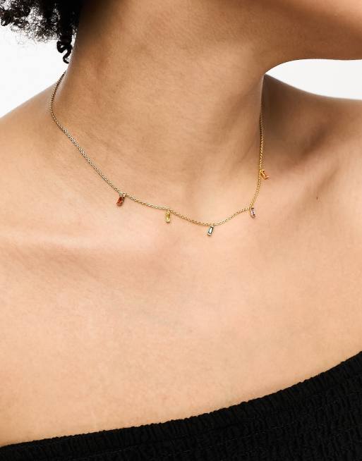 Asos gold clearance plated necklace