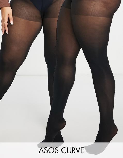 ASOS DESIGN pelerine tights in black