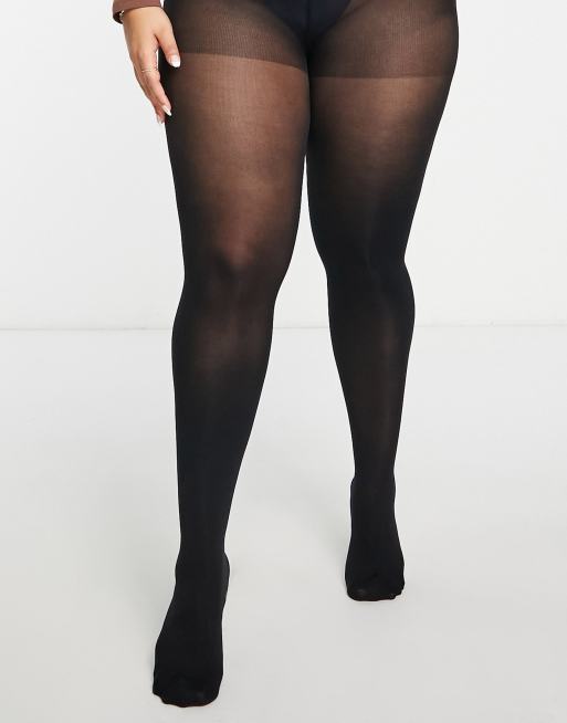 ASOS DESIGN 2 Pack 40 denier tights in black