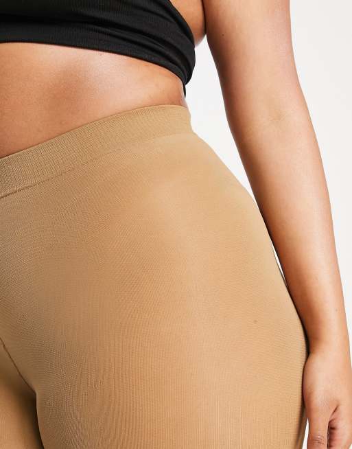 ASOS DESIGN Curve 2 pack anti-chafing shorts in golden bronze