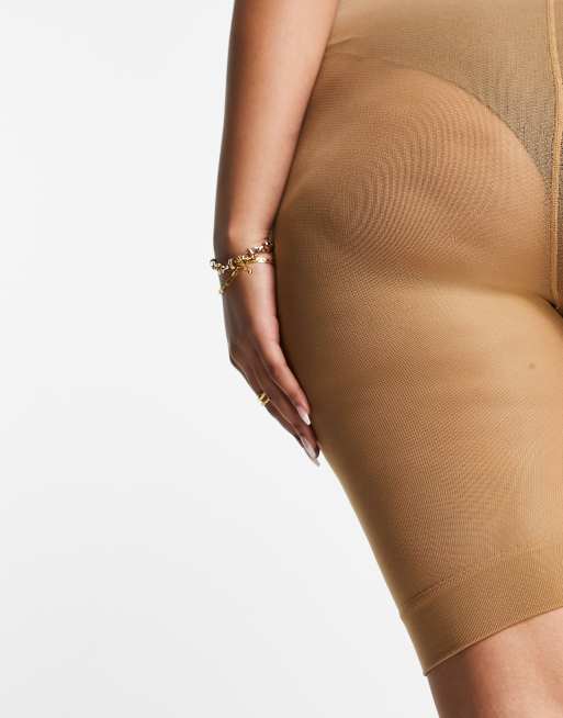 ASOS DESIGN Curve 2 pack anti-chafing shorts in golden bronze