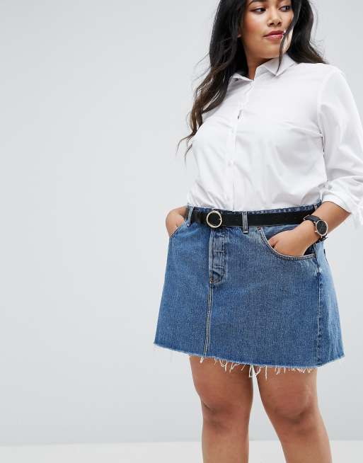 ASOS DESIGN Curve 2 pack circle buckle waist and hip jeans belts in black, 3 of 4