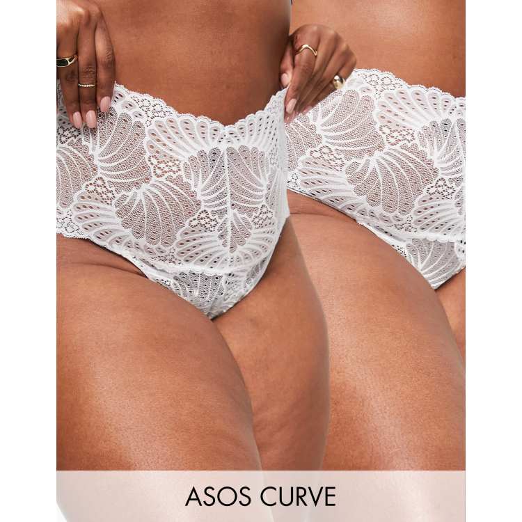 White lace shop panties plus size