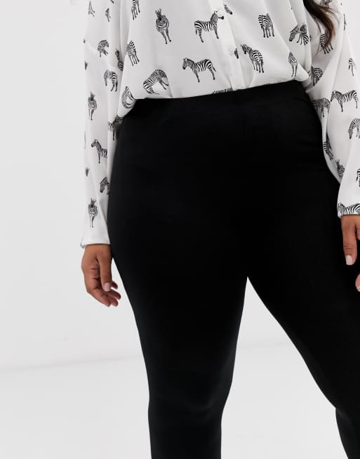 ASOS DESIGN Curve legging with high waist in black