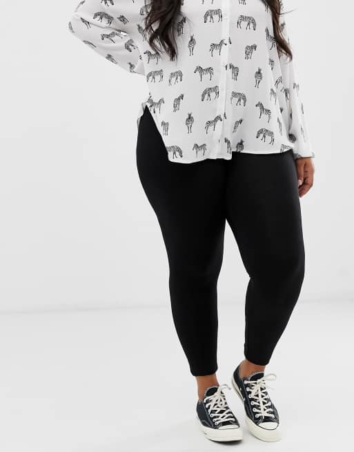 ASOS DESIGN Curve leggings in black