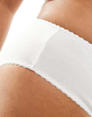 ASOS CURVE ASOS DESIGN CURVE 2 PACK MILA COTTON BRAZILIAN BRIEFS 
